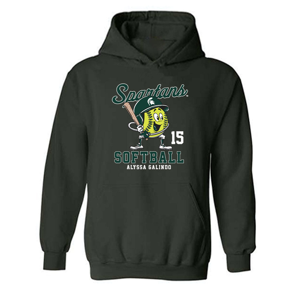 Michigan State - NCAA Softball : Alyssa Galindo - Hooded Sweatshirt-0