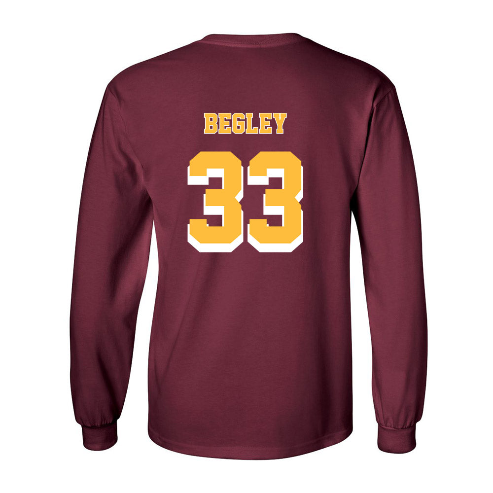 Minnesota - NCAA Men's Ice Hockey : Axel Begley - Replica Shersey Long Sleeve T-Shirt-1