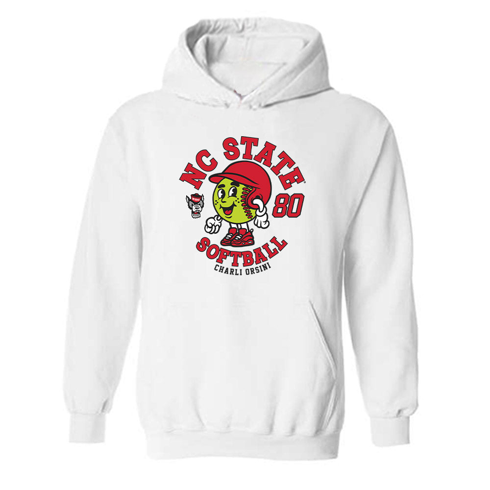 NC State - NCAA Softball : Charli Orsini - Fashion Shersey Hooded Sweatshirt-0