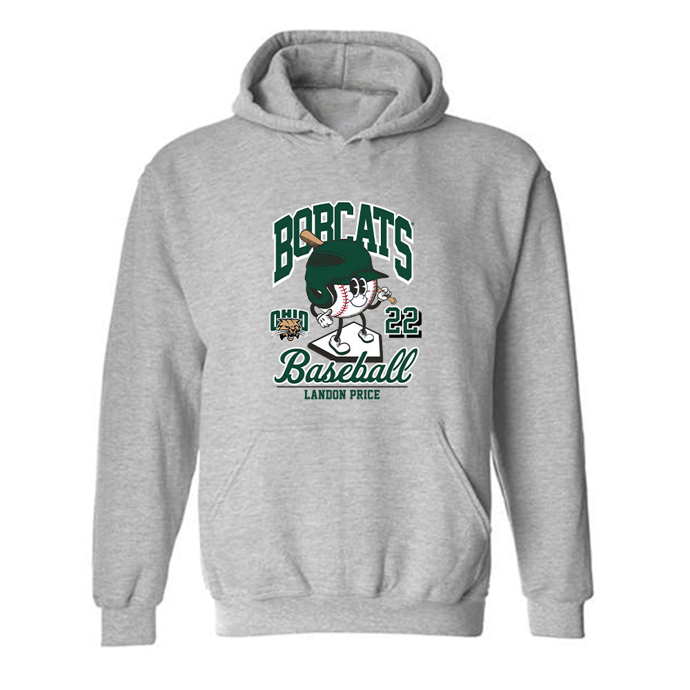 Ohio - NCAA Baseball : Landon Price - Fashion Shersey Hooded Sweatshirt-0