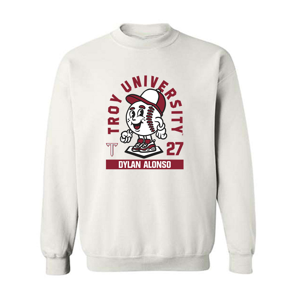 Troy - NCAA Baseball : Dylan Alonso - Fashion Shersey Crewneck Sweatshirt-0