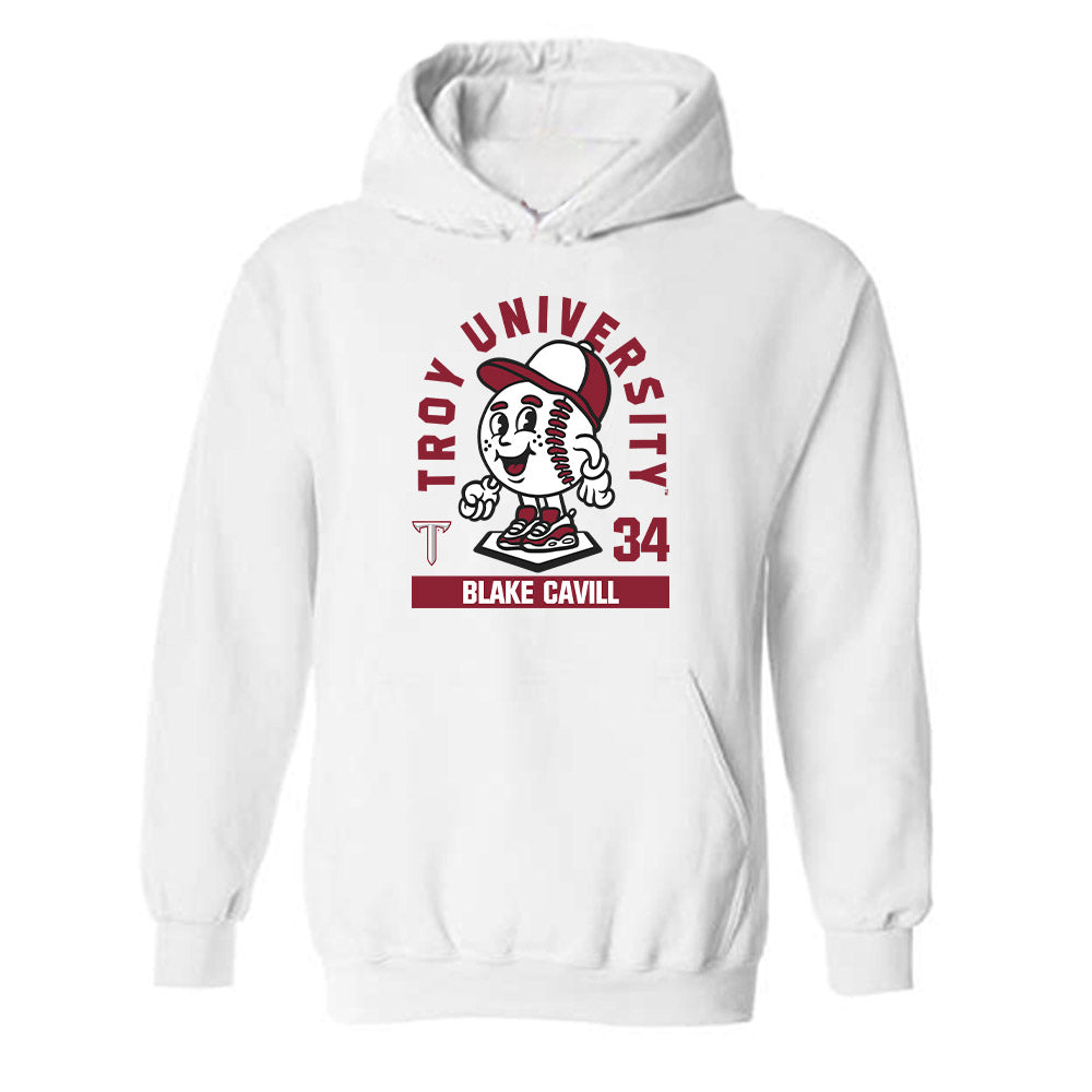 Troy - NCAA Baseball : Blake Cavill - Fashion Shersey Hooded Sweatshirt-0