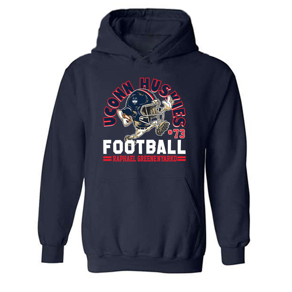 UConn - NCAA Football : Raphael Greene-Nyarko - Fashion Shersey Hooded Sweatshirt-0