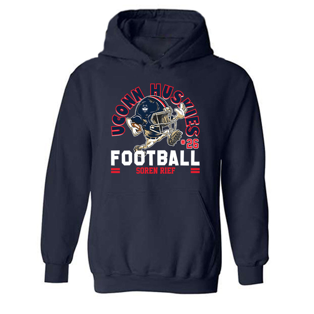 UConn - NCAA Football : Soren Rief - Fashion Shersey Hooded Sweatshirt-0