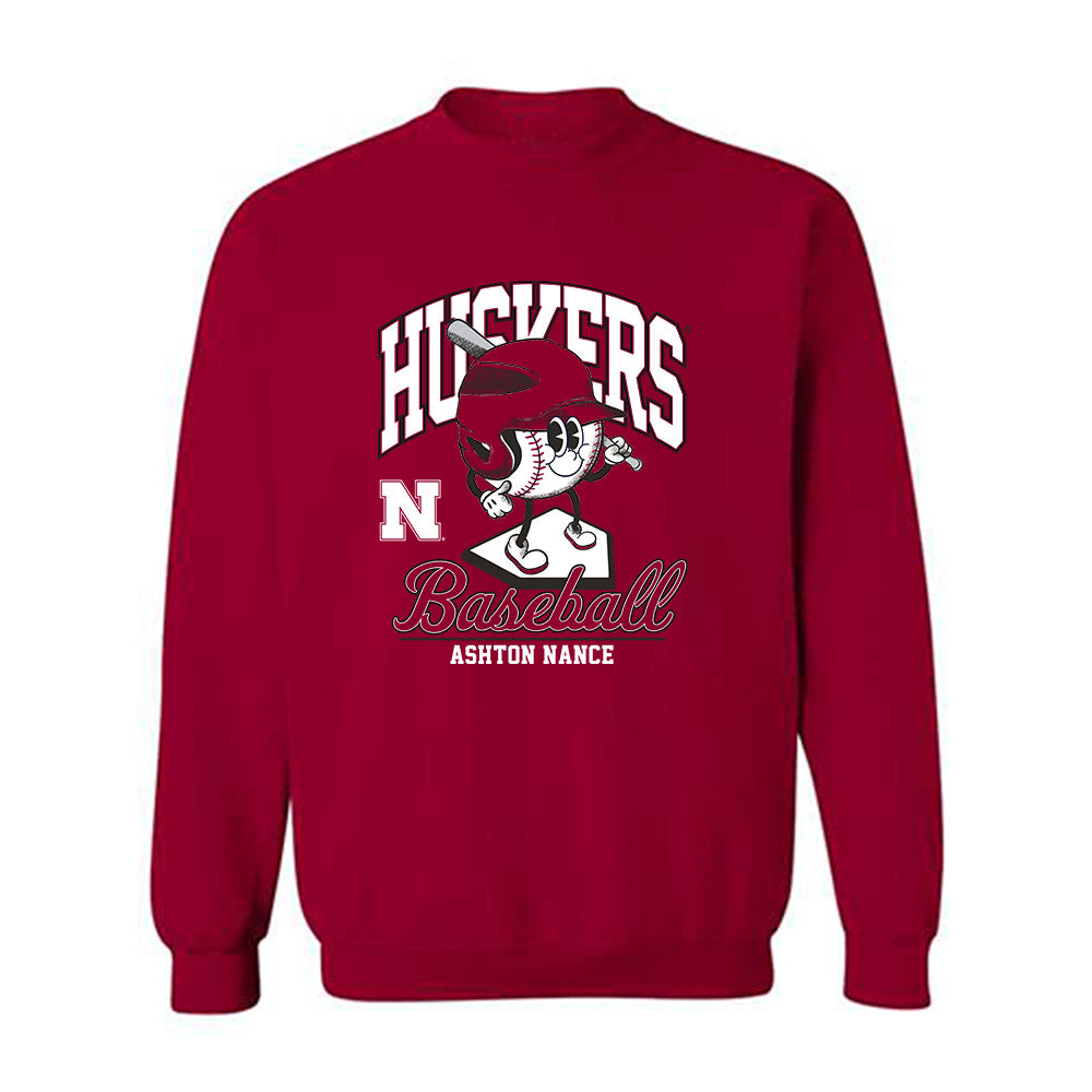 Nebraska - NCAA Baseball : Ashton Nance - Fashion Shersey Crewneck Sweatshirt-0