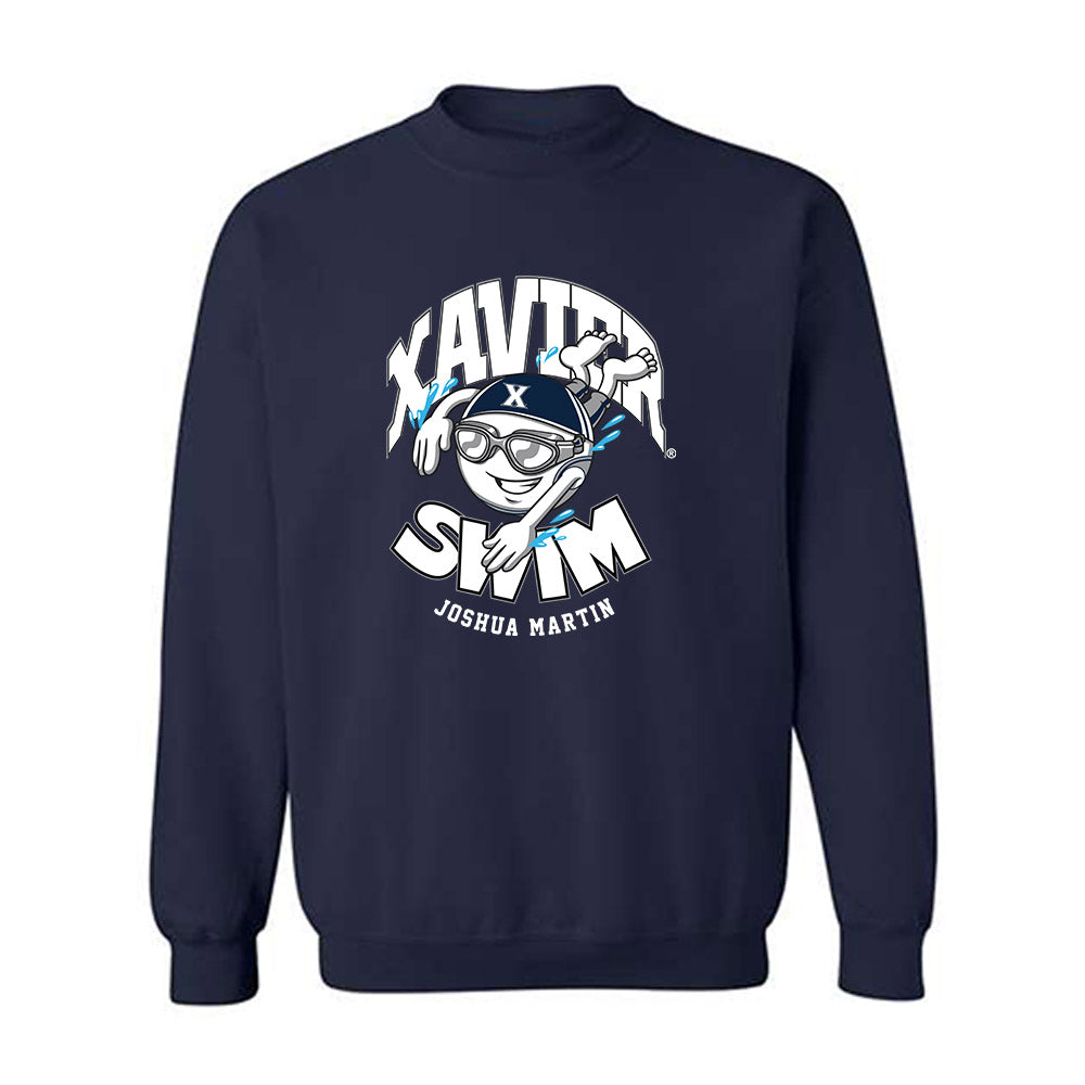 Xavier - NCAA Men's Swimming & Diving : Joshua Martin - Fashion Shersey Crewneck Sweatshirt-0