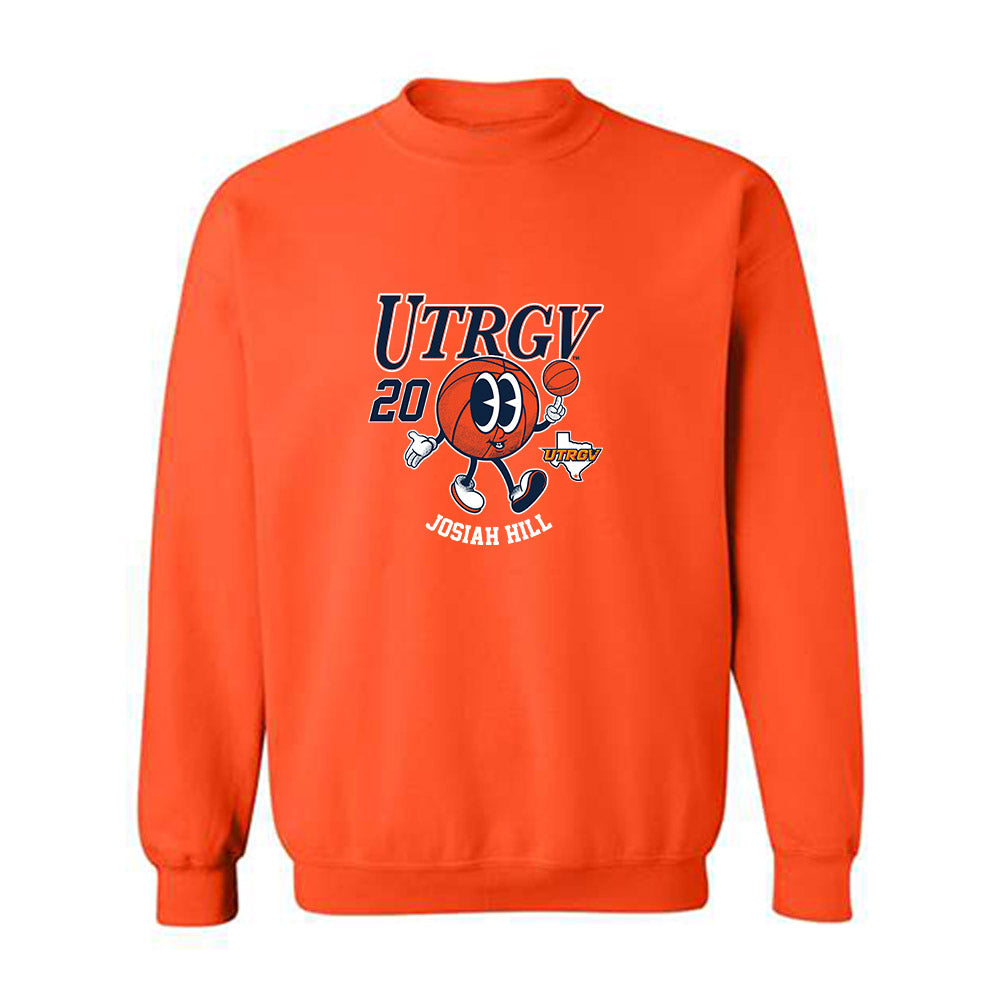 UTRGV - NCAA Men's Basketball : Josiah Hill - Fashion Shersey Crewneck Sweatshirt-0