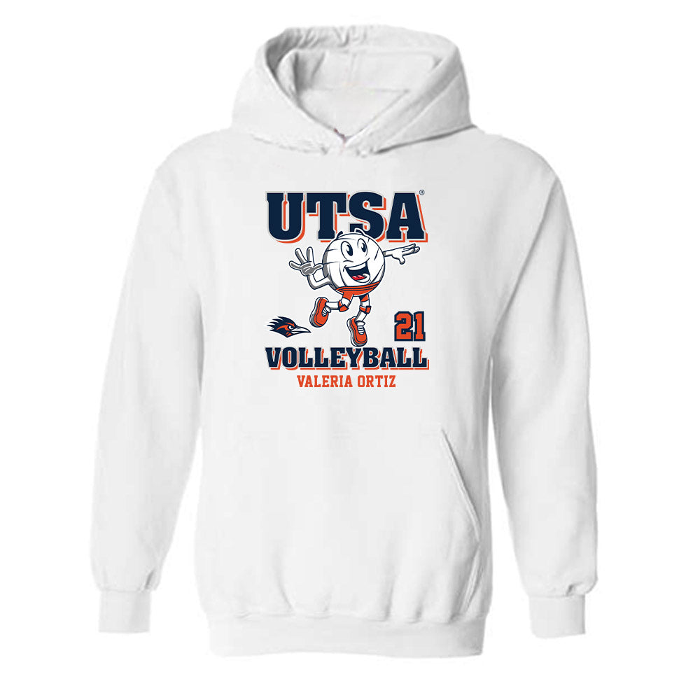 UTSA - NCAA Women's Volleyball : Valeria Ortiz - Fashion Shersey Hooded Sweatshirt-0