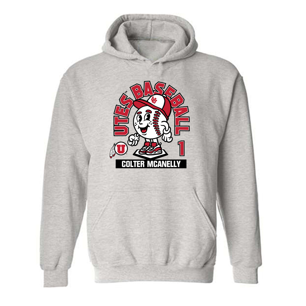 Utah - NCAA Baseball : Colter McAnelly - Fashion Shersey Hooded Sweatshirt-0