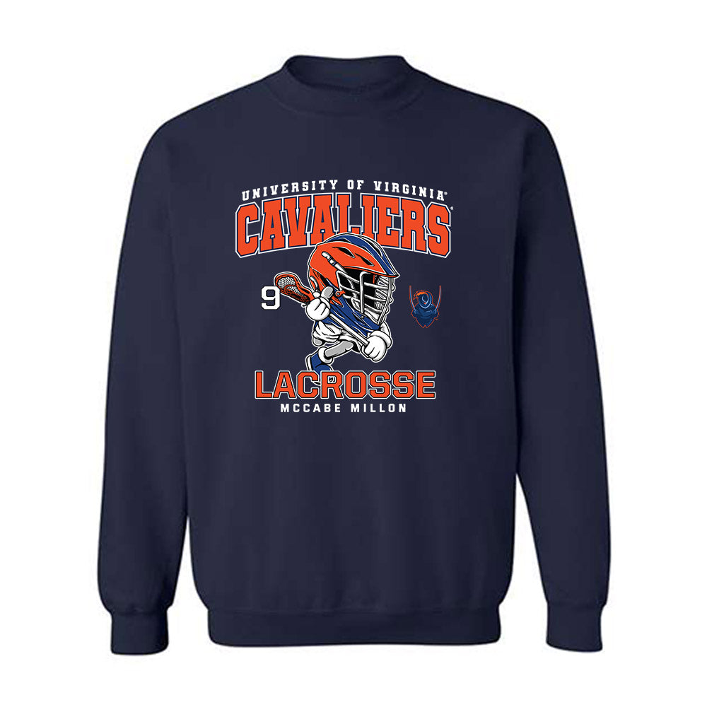 Virginia - NCAA Men's Lacrosse : McCabe Millon - Fashion Shersey Crewneck Sweatshirt-0