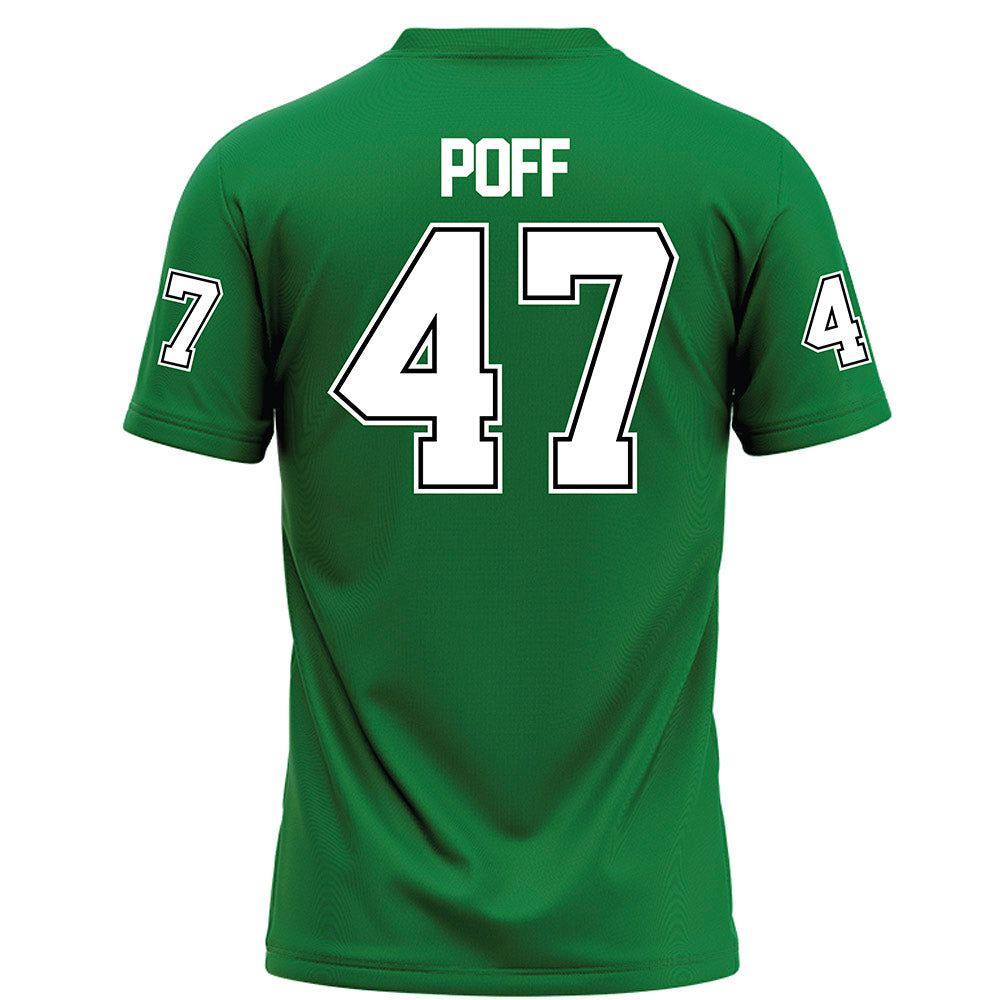 North Texas - NCAA Football : Jacob Poff - Green Football Jersey-1