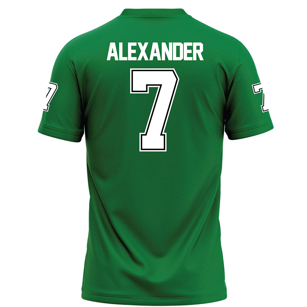 North Texas - NCAA Football : Aaron Alexander - Green Football Jersey-1