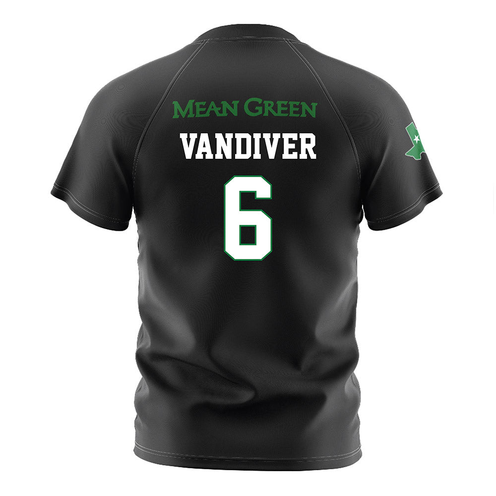 North Texas - NCAA Women's Soccer : Lillian Vandiver - Black Stripe Soccer Jersey-1