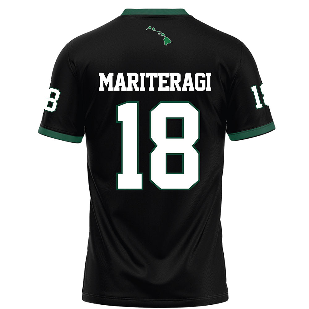 Hawaii - NCAA Football : Zaden Mariteragi - Black Football Jersey-1