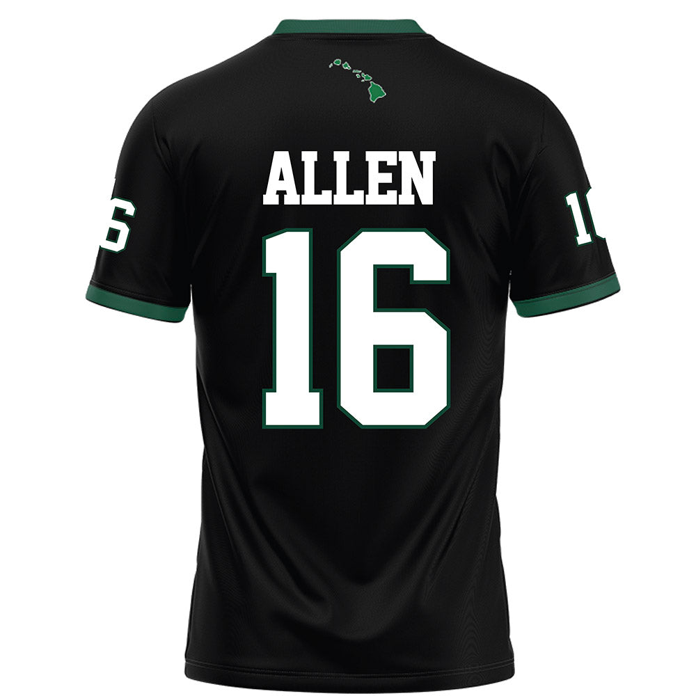 Hawaii - NCAA Football : Zion Allen - Black Football Jersey-1