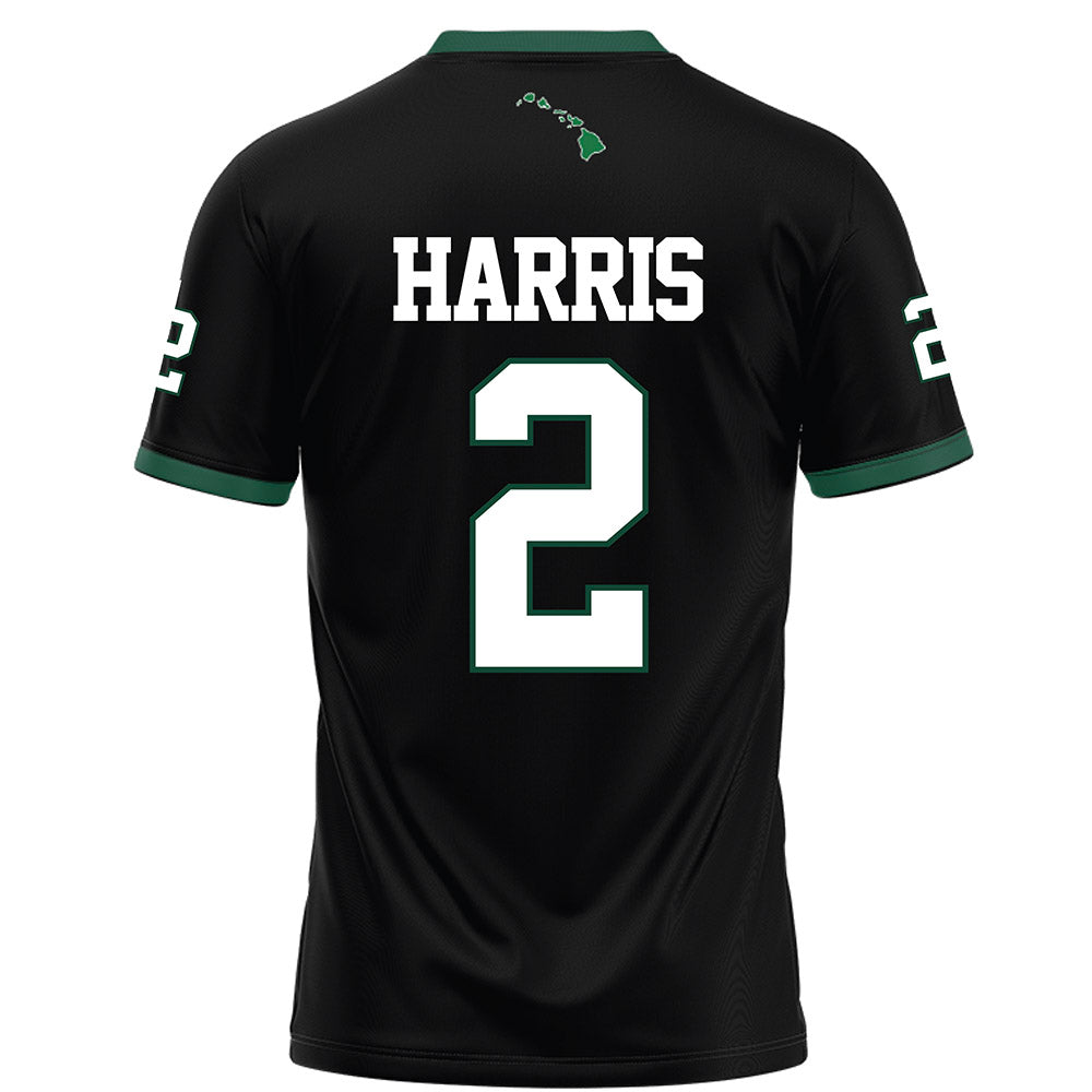 Hawaii - NCAA Football : Audric Harris - Black Football Jersey-1