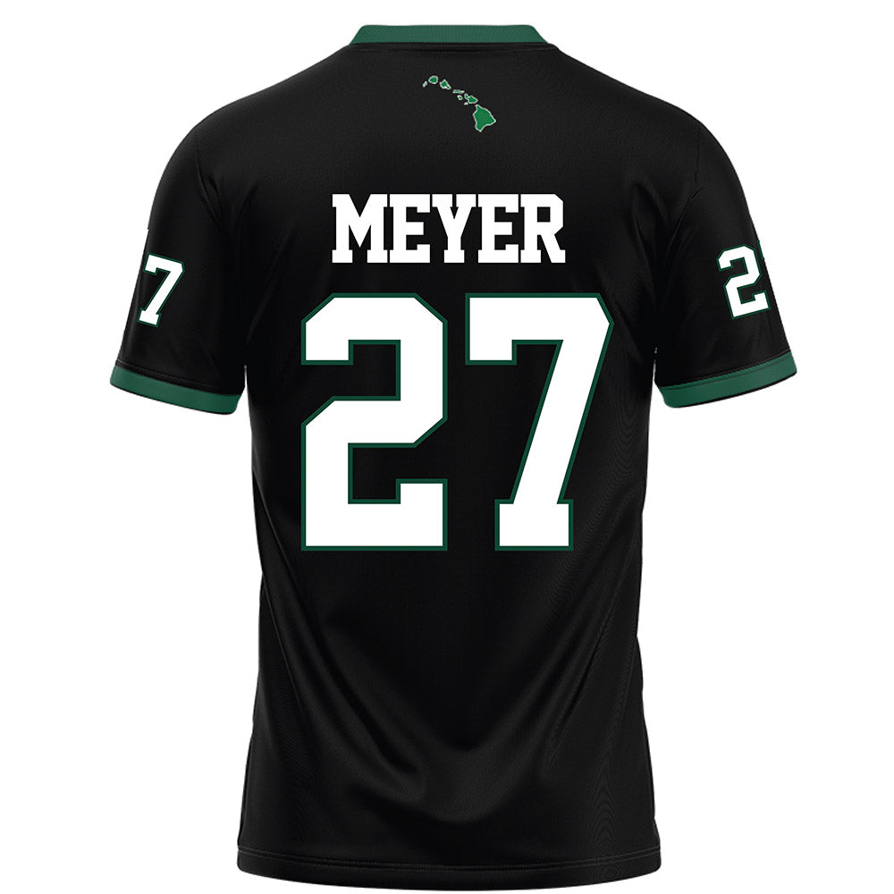Hawaii - NCAA Football : Makanale'a Meyer - Black Football Jersey-1