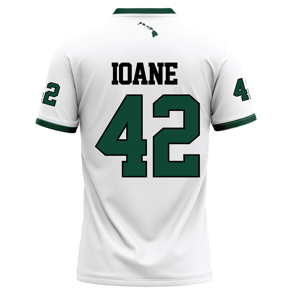 Hawaii - NCAA Football : Matteus Ioane - White Football Jersey-1
