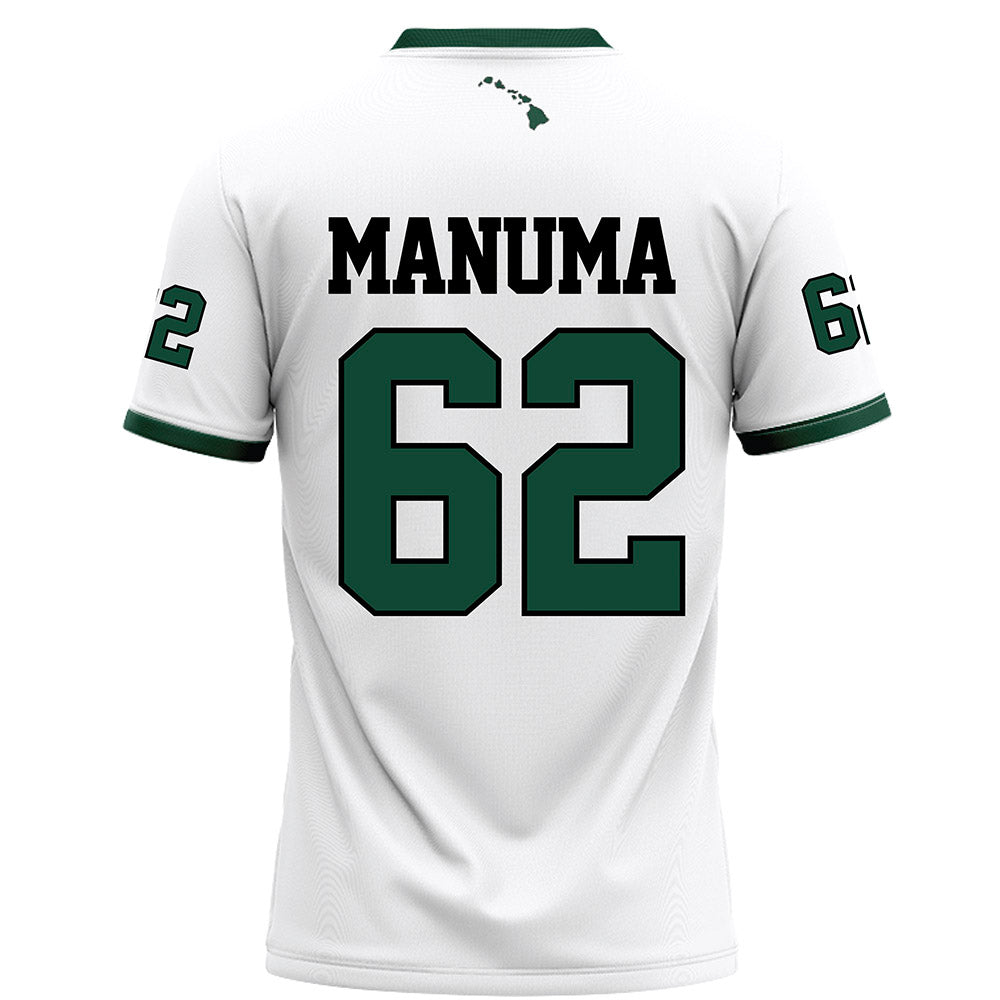 Hawaii - NCAA Football : Lautaimi Manuma - White Football Jersey-1