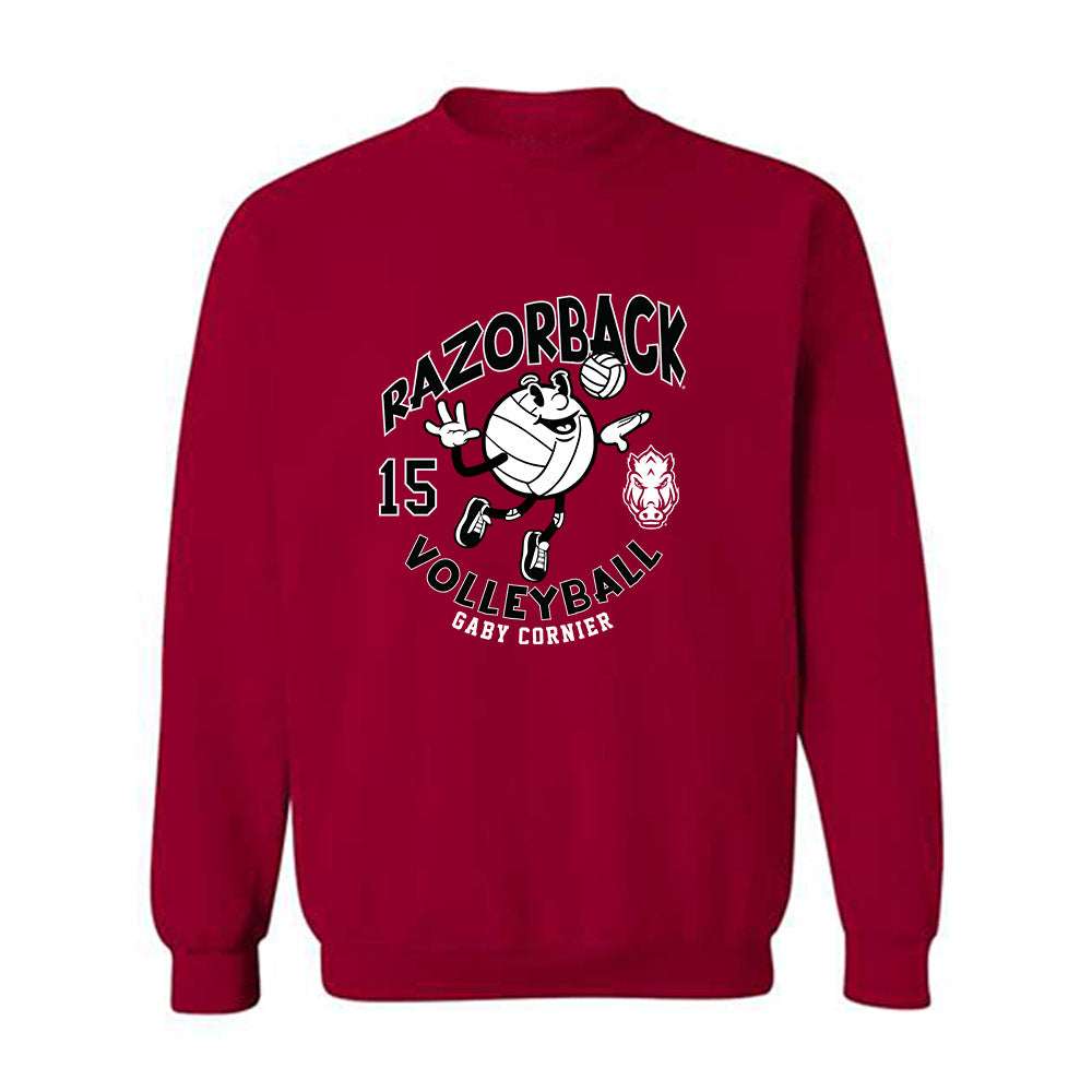 Arkansas - NCAA Women's Volleyball : Gaby Cornier - Fashion Shersey Crewneck Sweatshirt-0