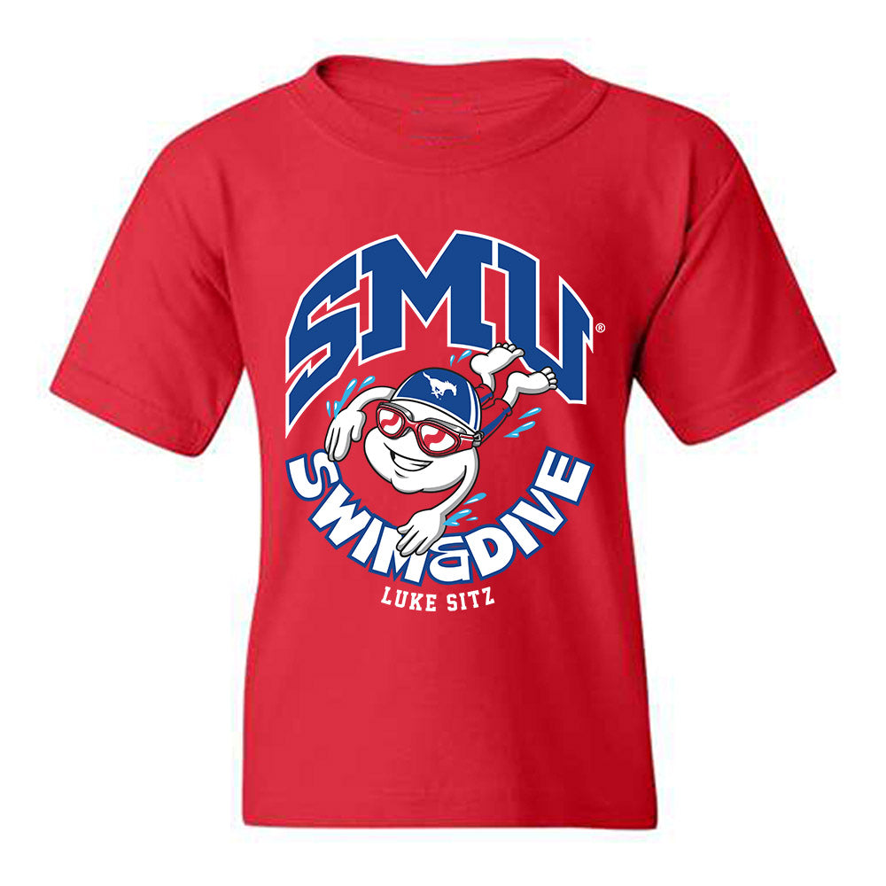 SMU - NCAA Men's Swimming & Diving : Luke Sitz - Fashion Shersey Youth T-Shirt-0