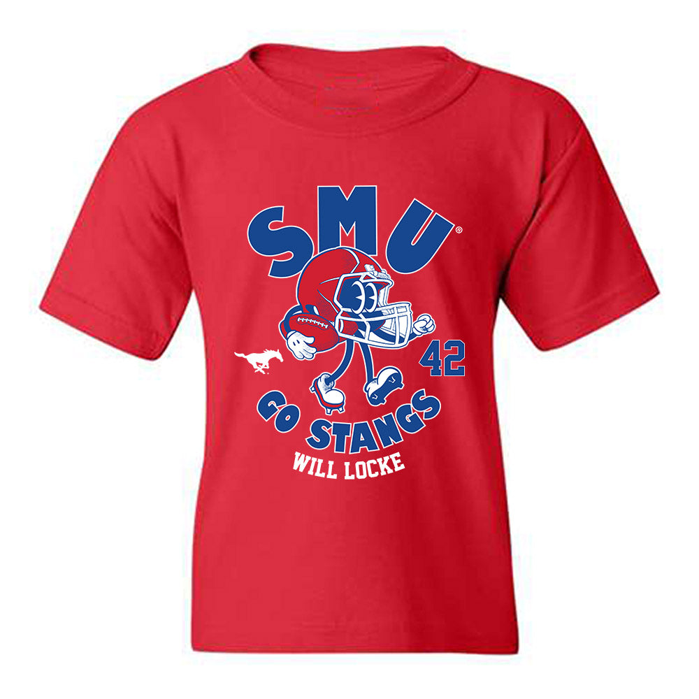 SMU - NCAA Football : Will Locke - Youth T-Shirt-0