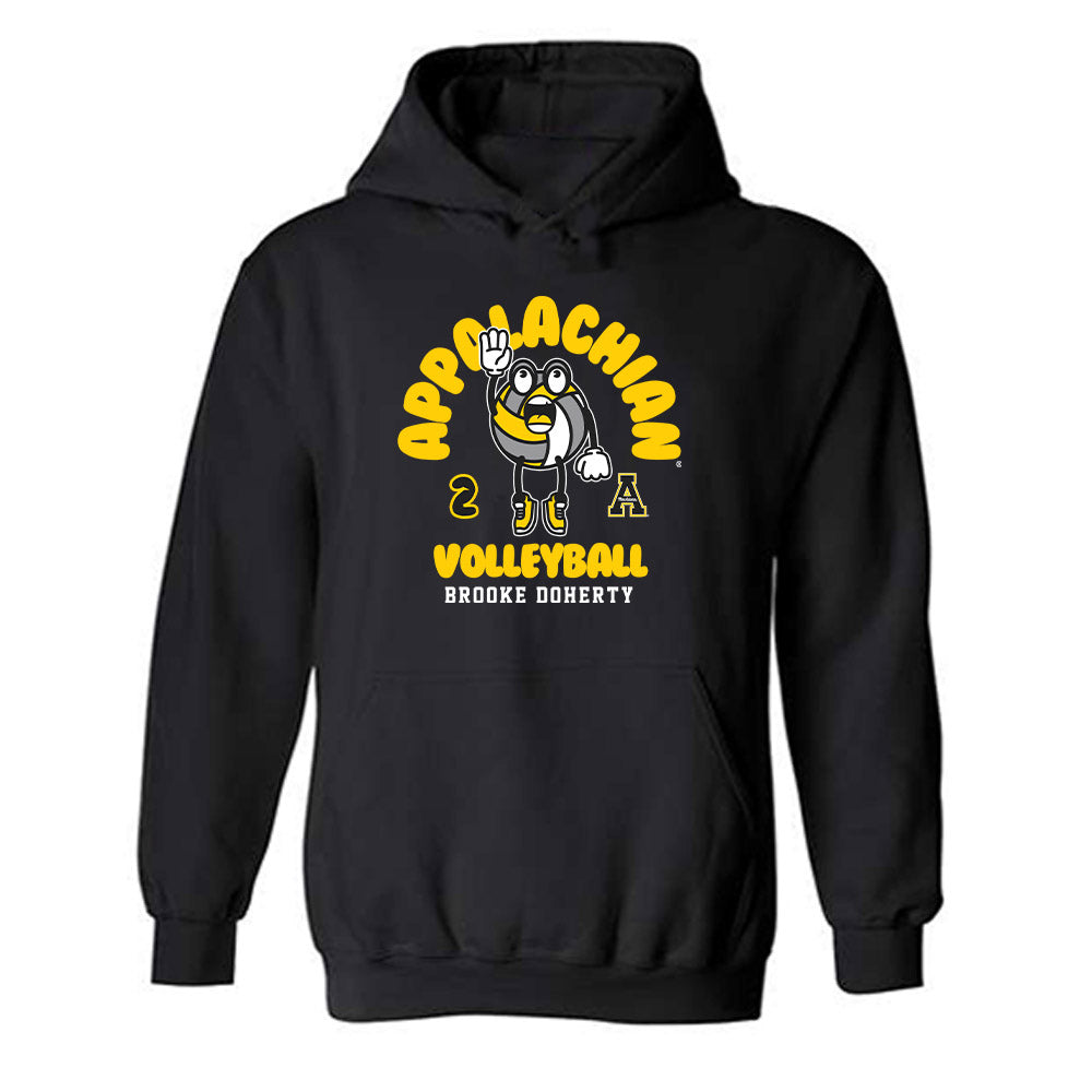 App State - NCAA Women's Volleyball : Brooke Doherty - Fashion Shersey Hooded Sweatshirt-0