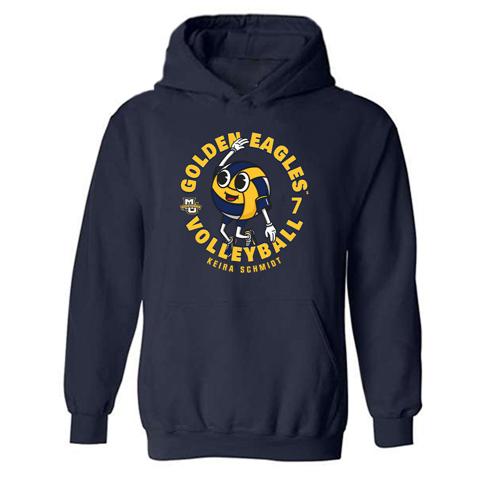 Marquette - NCAA Women's Volleyball : Keira Schmidt - Fashion Shersey Hooded Sweatshirt-0