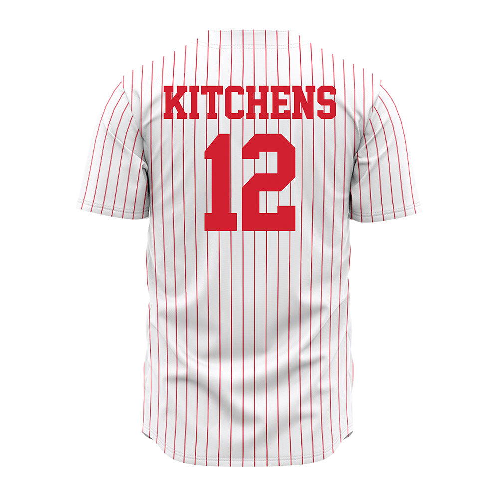 Nebraska - NCAA Baseball : Cole Kitchens - Pinstripe Jersey-1