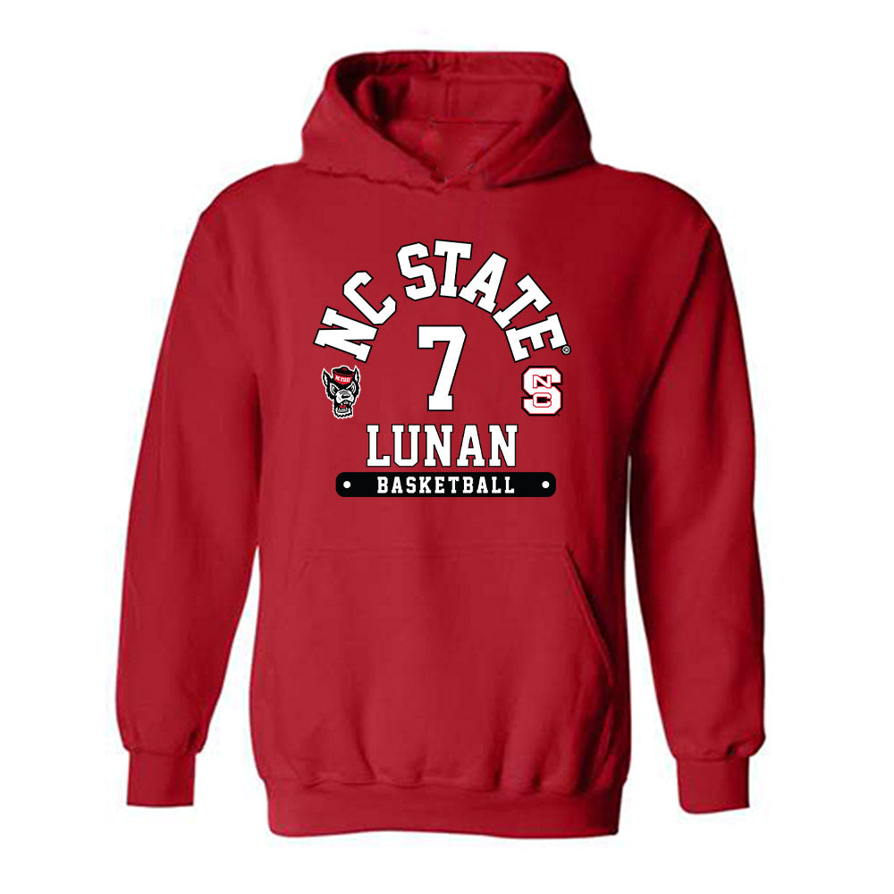 NC State - NCAA Women's Basketball : Kyshe Lunan - Fashion Shersey Hooded Sweatshirt-0