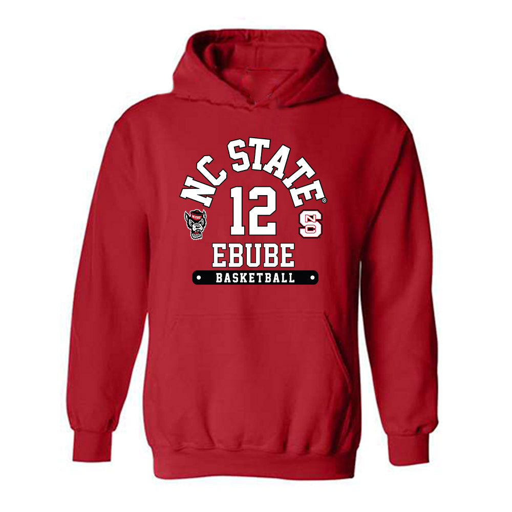 NC State - NCAA Men's Basketball : Scottie Ebube - Fashion Shersey Hooded Sweatshirt-0