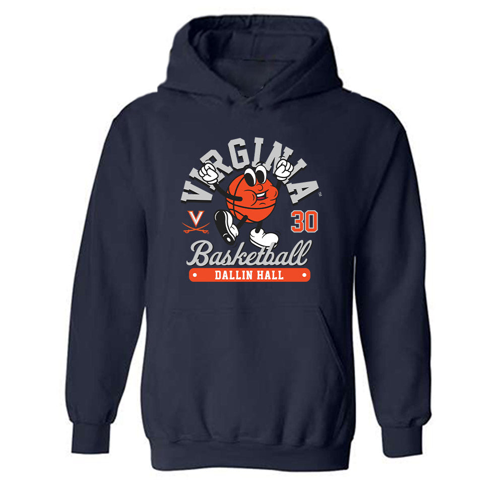 Virginia - NCAA Men's Basketball : Dallin Hall - Fashion Shersey Hooded Sweatshirt-0