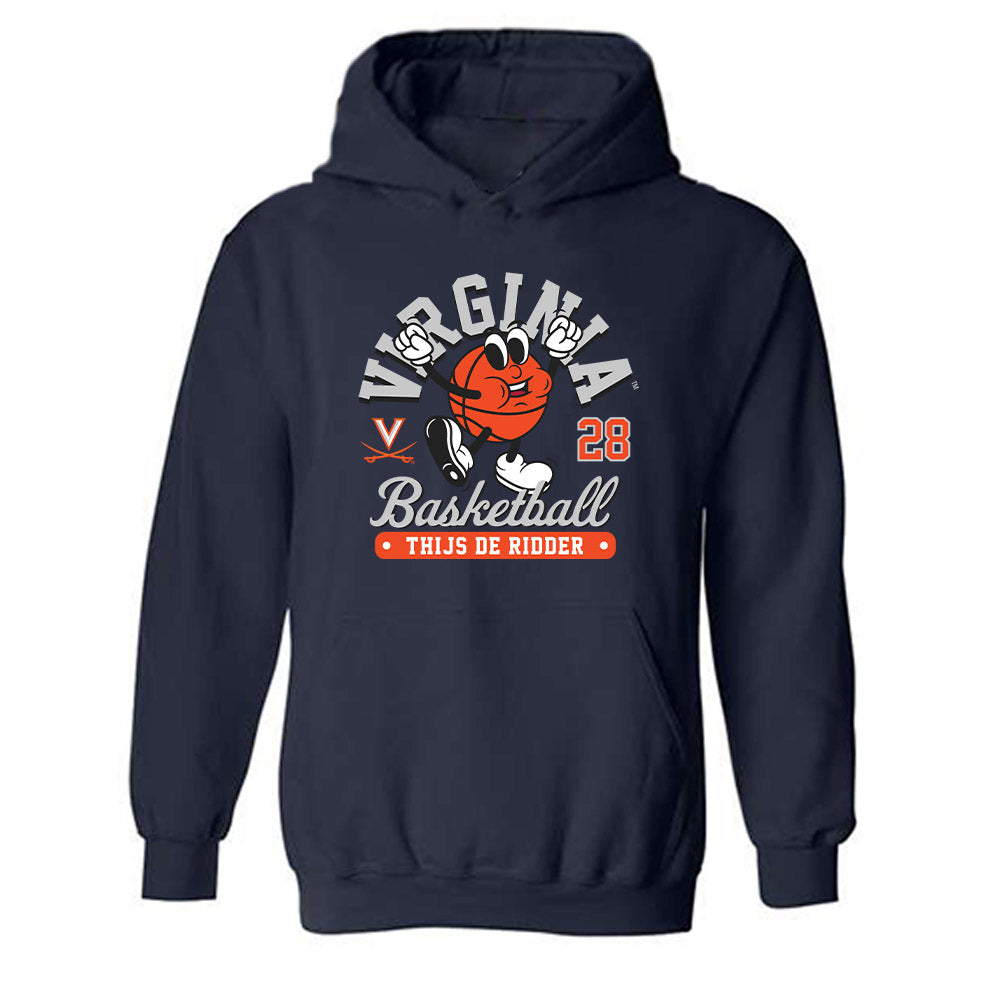 Virginia - NCAA Men's Basketball : Thijs De Ridder - Fashion Shersey Hooded Sweatshirt-0