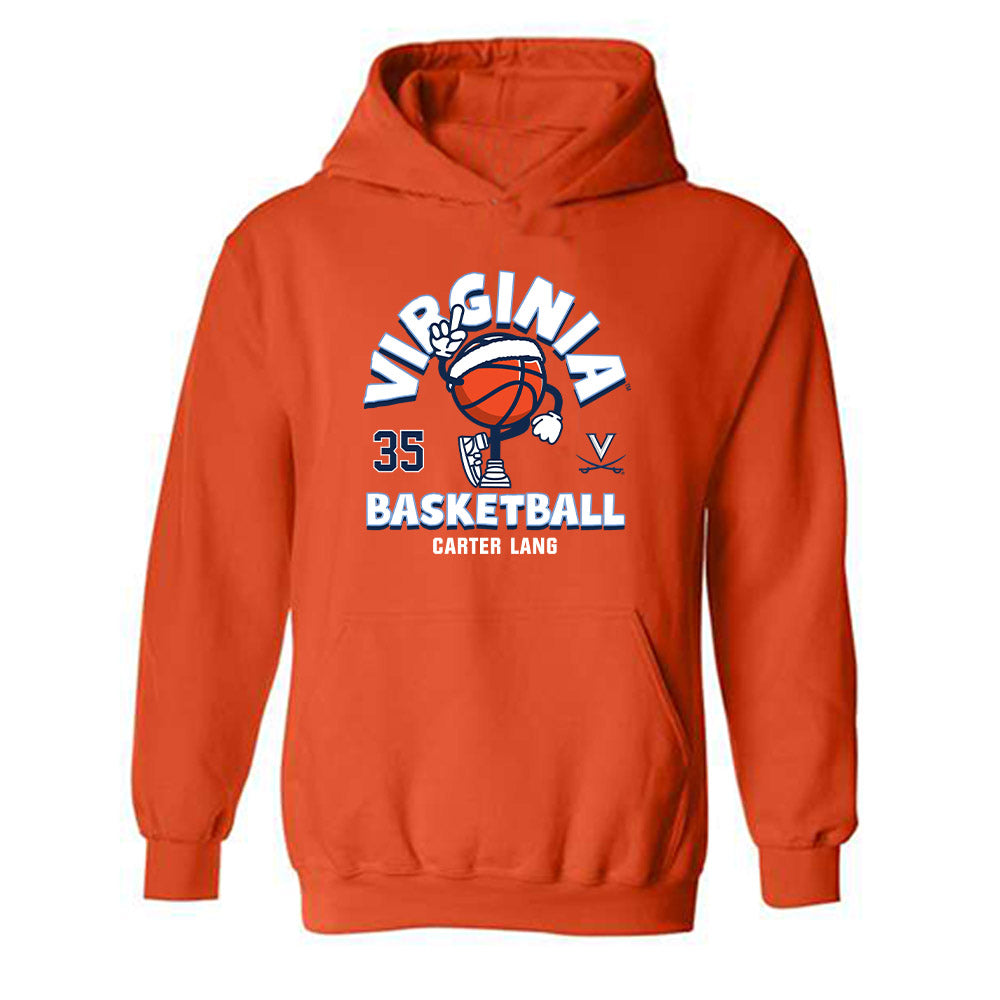 Virginia - NCAA Men's Basketball : Carter Lang - Fashion Shersey Hooded Sweatshirt