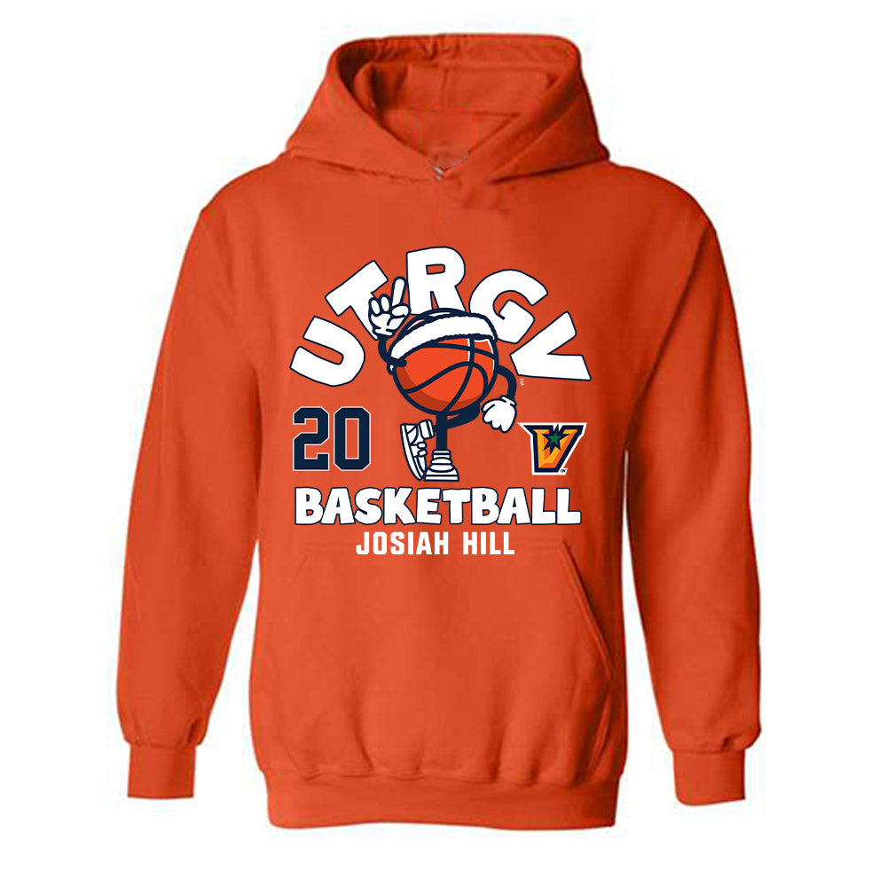UTRGV - NCAA Men's Basketball : Josiah Hill - Fashion Shersey Hooded Sweatshirt-1
