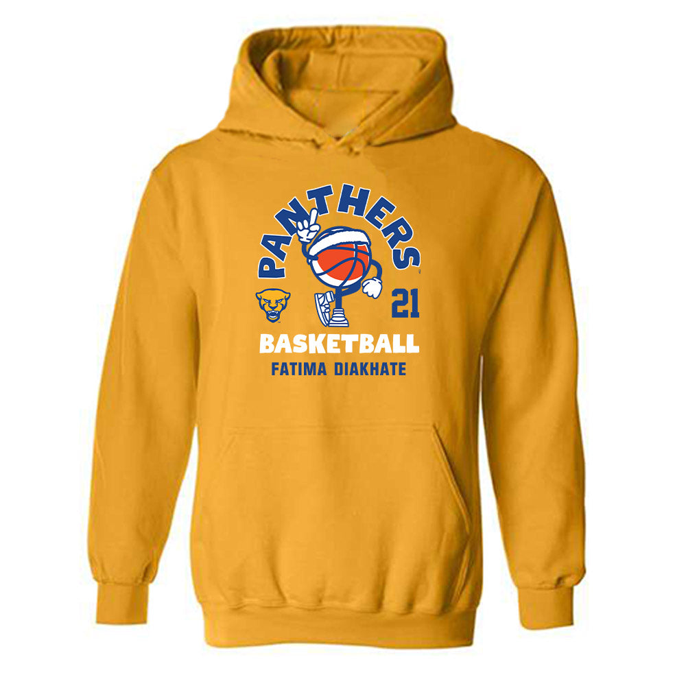 Pittsburgh - NCAA Women's Basketball : Fatima Diakhate - Fashion Shersey Hooded Sweatshirt-0
