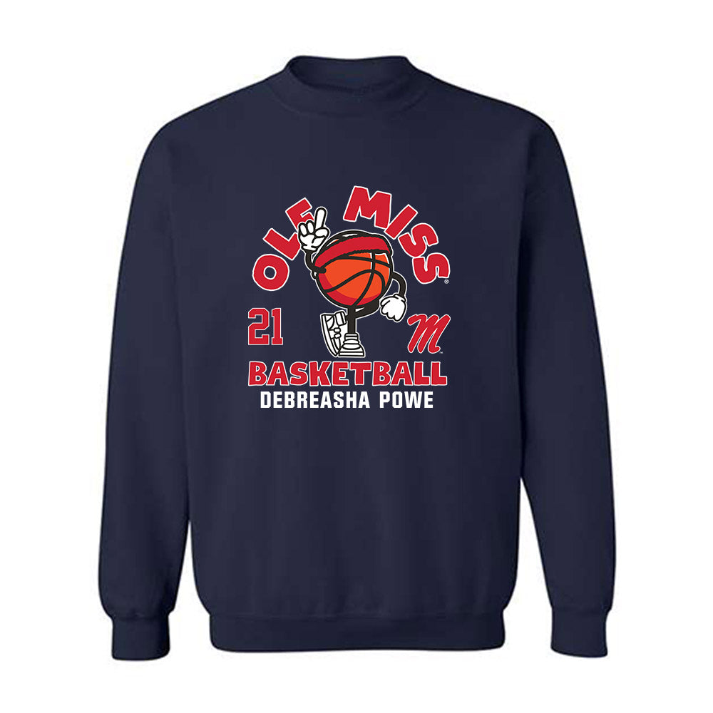 Ole Miss - NCAA Women's Basketball : Debreasha Powe - Fashion Shersey Crewneck Sweatshirt-0