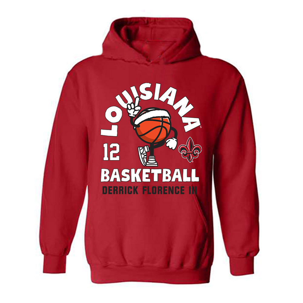Louisiana - NCAA Men's Basketball : Derrick Florence III - Fashion Shersey Hooded Sweatshirt-0