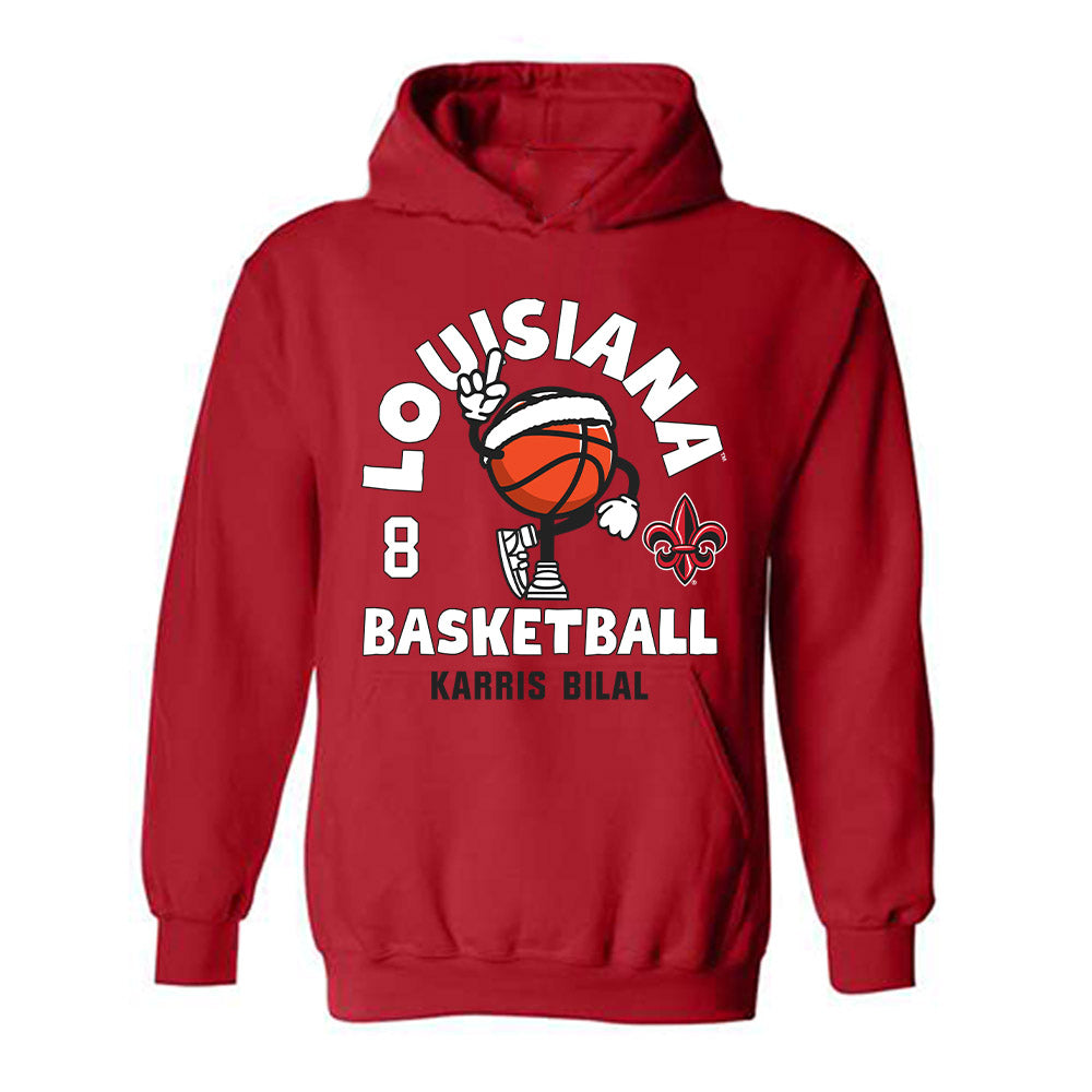 Louisiana - NCAA Men's Basketball : Karris Bilal - Fashion Shersey Hooded Sweatshirt-0