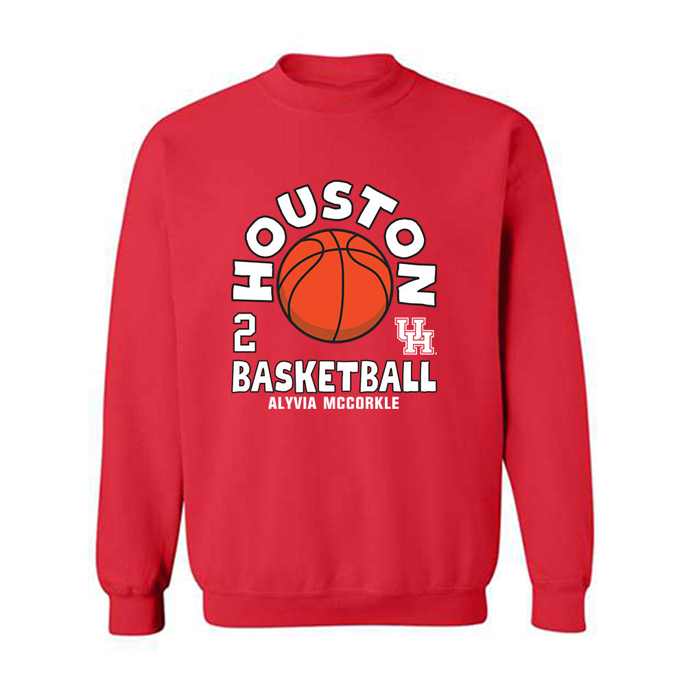 Houston - NCAA Women's Basketball : Alyvia McCorkle - Fashion Shersey Crewneck Sweatshirt-0