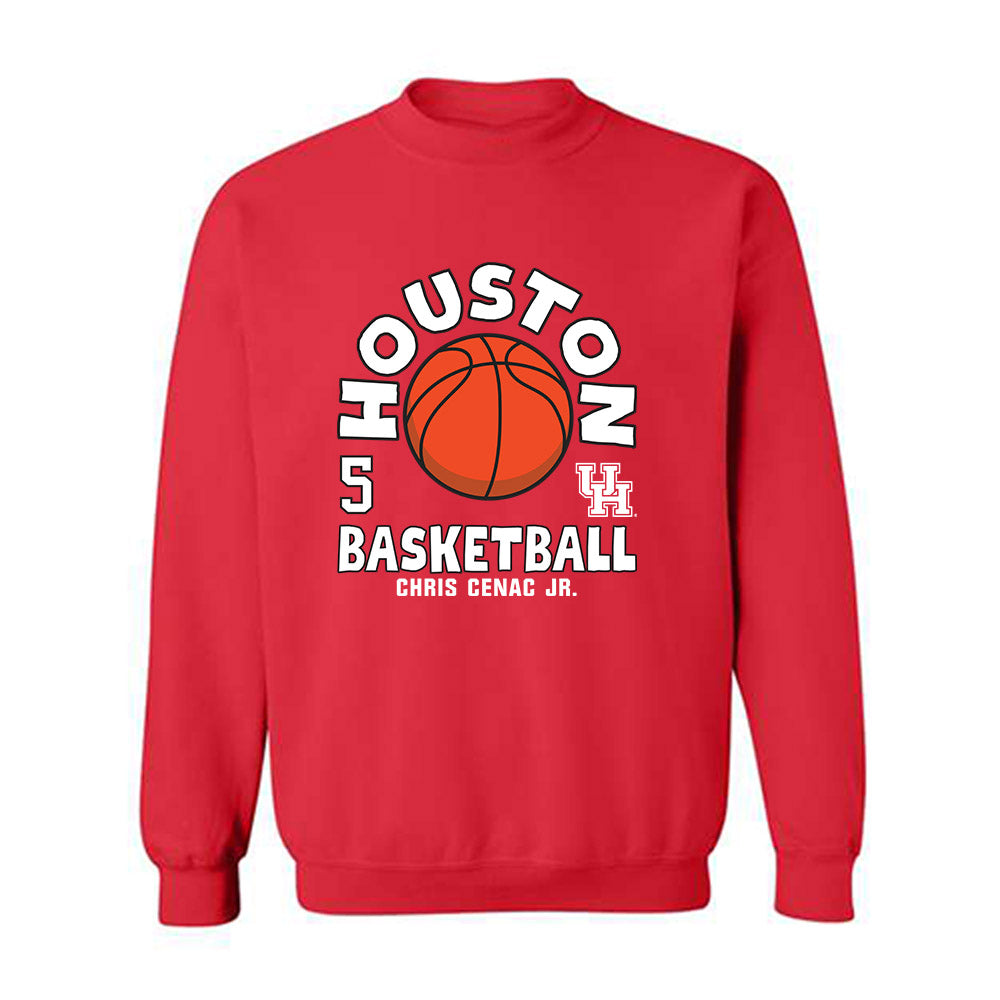 Houston - NCAA Men's Basketball : Chris Cenac Jr. - Fashion Shersey Crewneck Sweatshirt-0