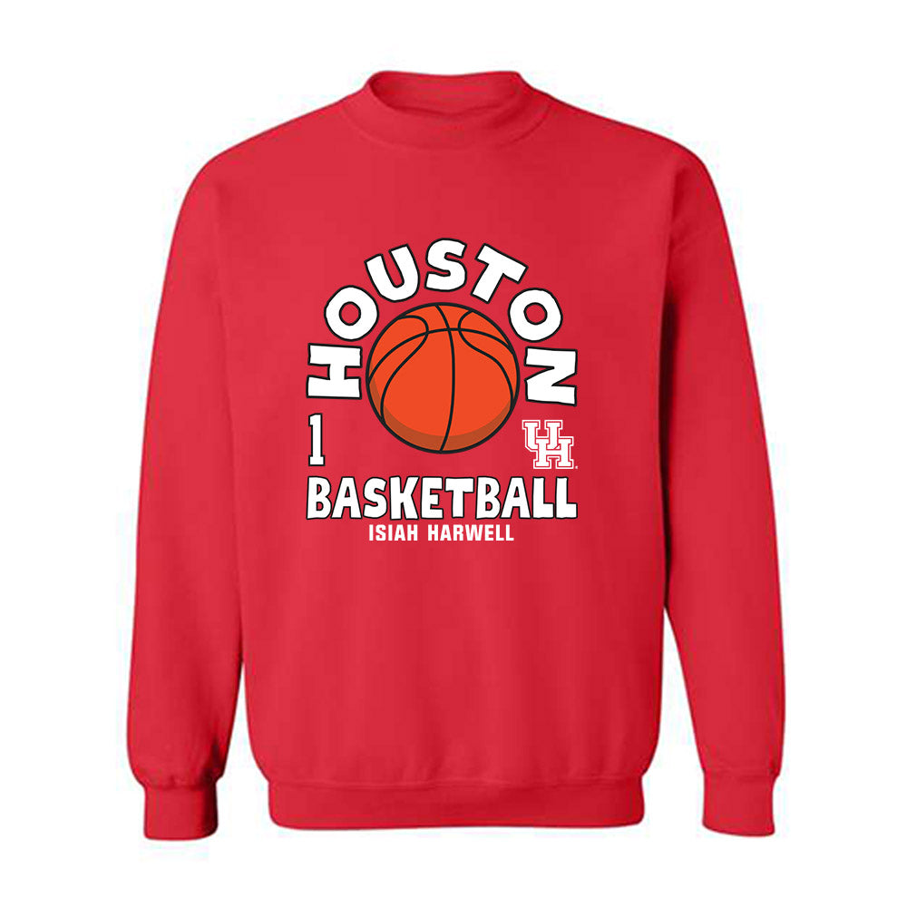Houston - NCAA Men's Basketball : Isiah Harwell - Fashion Shersey Crewneck Sweatshirt-0