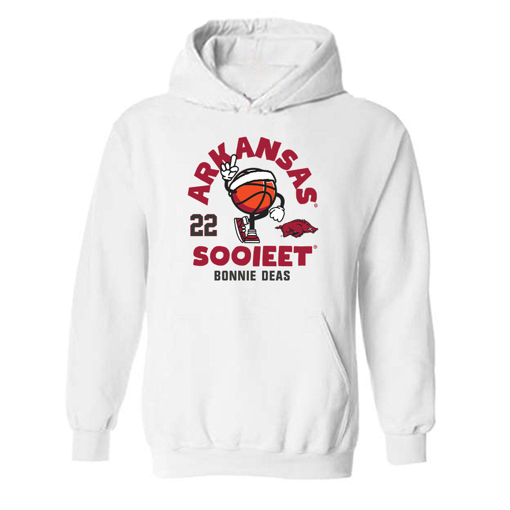 Arkansas - NCAA Women's Basketball : Bonnie Deas - Fashion Shersey Hooded Sweatshirt-0