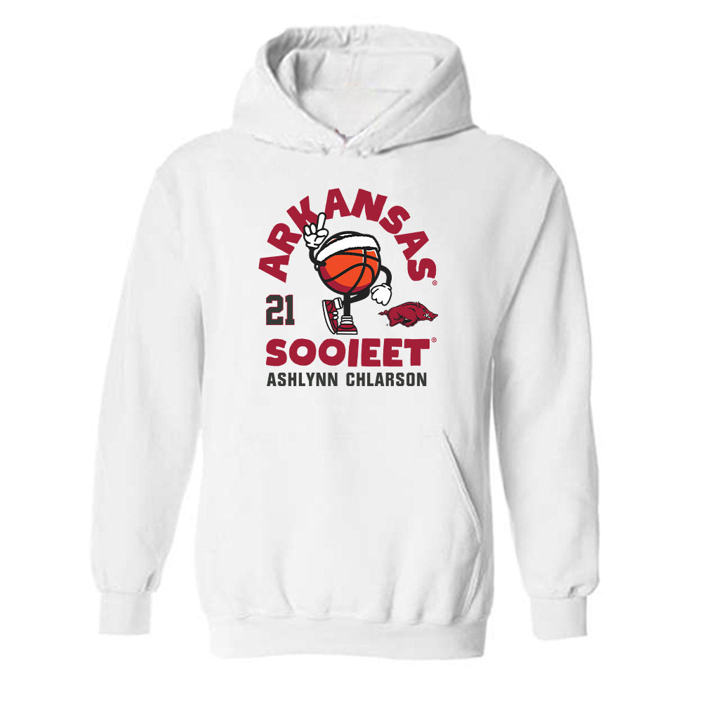 Arkansas - NCAA Women's Basketball : Ashlynn Chlarson - Fashion Shersey Hooded Sweatshirt-0