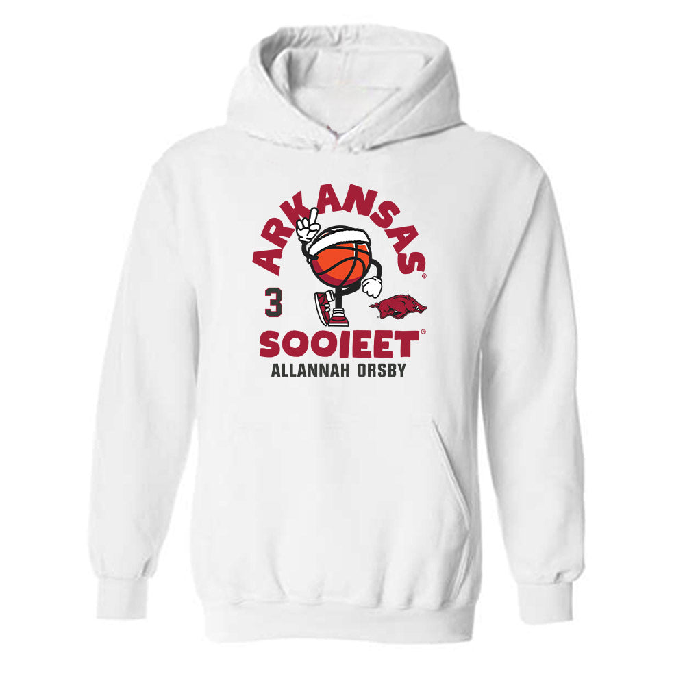 Arkansas - NCAA Women's Basketball : Allannah Orsby - Fashion Shersey Hooded Sweatshirt-0
