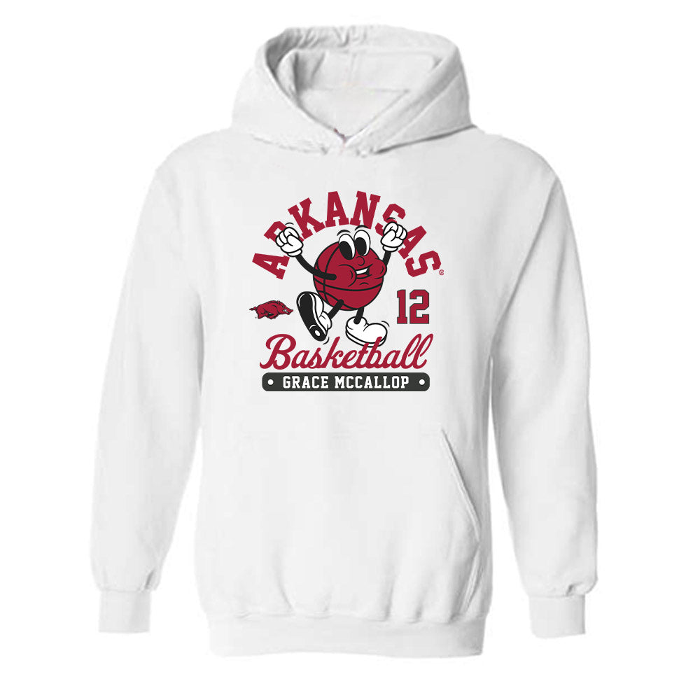 Arkansas - NCAA Women's Basketball : Grace McCallop - Fashion Shersey Hooded Sweatshirt-0