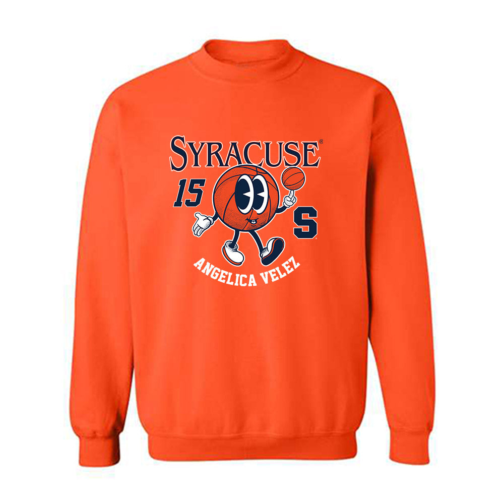Syracuse - NCAA Women's Basketball : Angelica Velez - Fashion Shersey Crewneck Sweatshirt-0