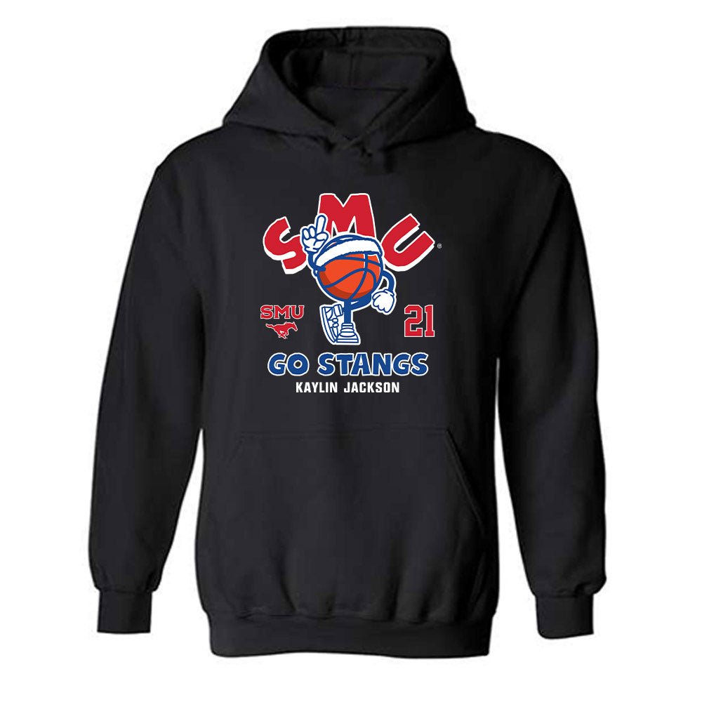 SMU - NCAA Women's Basketball : Kaylin Jackson - Fashion Shersey Hooded Sweatshirt-0