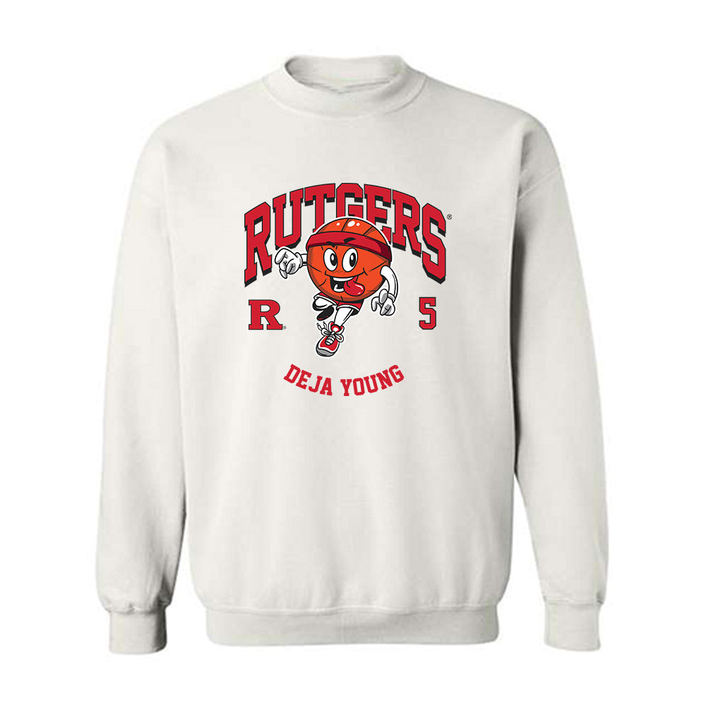 Rutgers - NCAA Women's Basketball : Deja Young - Fashion Shersey Crewneck Sweatshirt-0