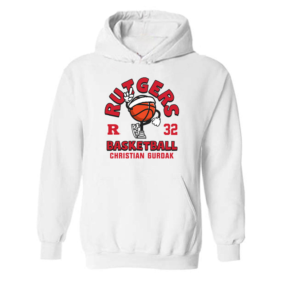 Rutgers - NCAA Men's Basketball : Christian Gurdak - Hooded Sweatshirt-0